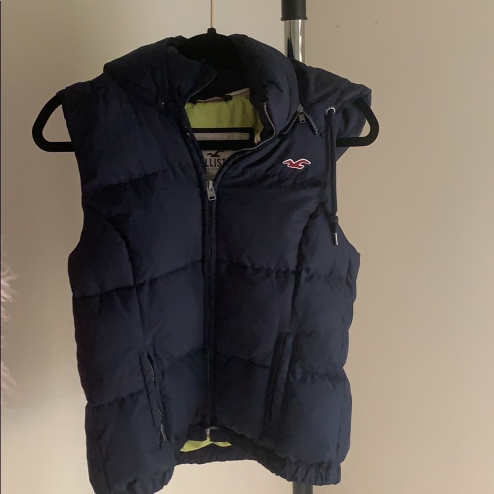 navy Vest with hood